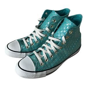 Converse Green and Blue Athletic High-Top Shoes
